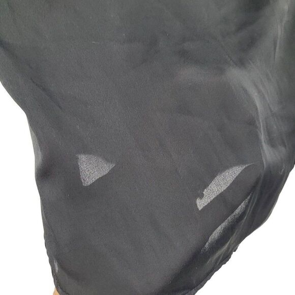 Eloquii Wrap Blouse 18W Black Sleeveless Draped Lightweight Satin Day To Night - Picture 5 of 14